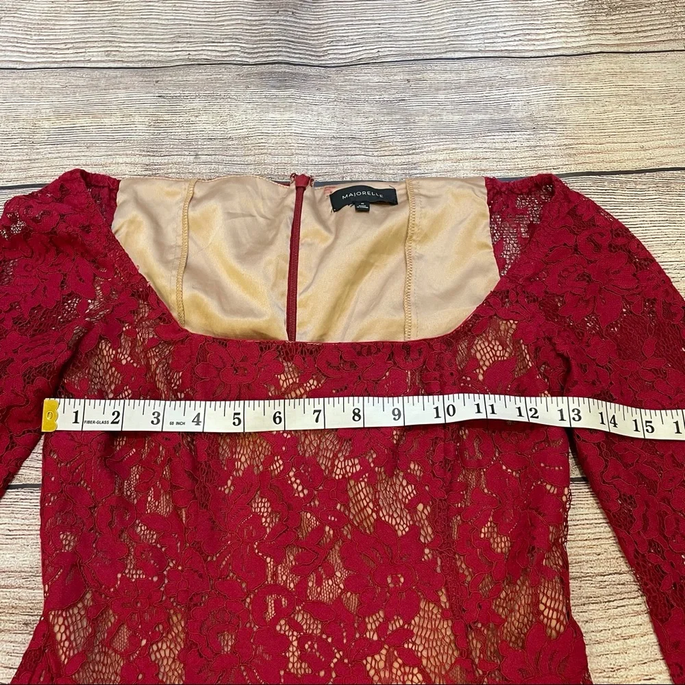 MAJORELLE Benson Mini Dress in Cranberry Red Dress - Picture 10 of 16